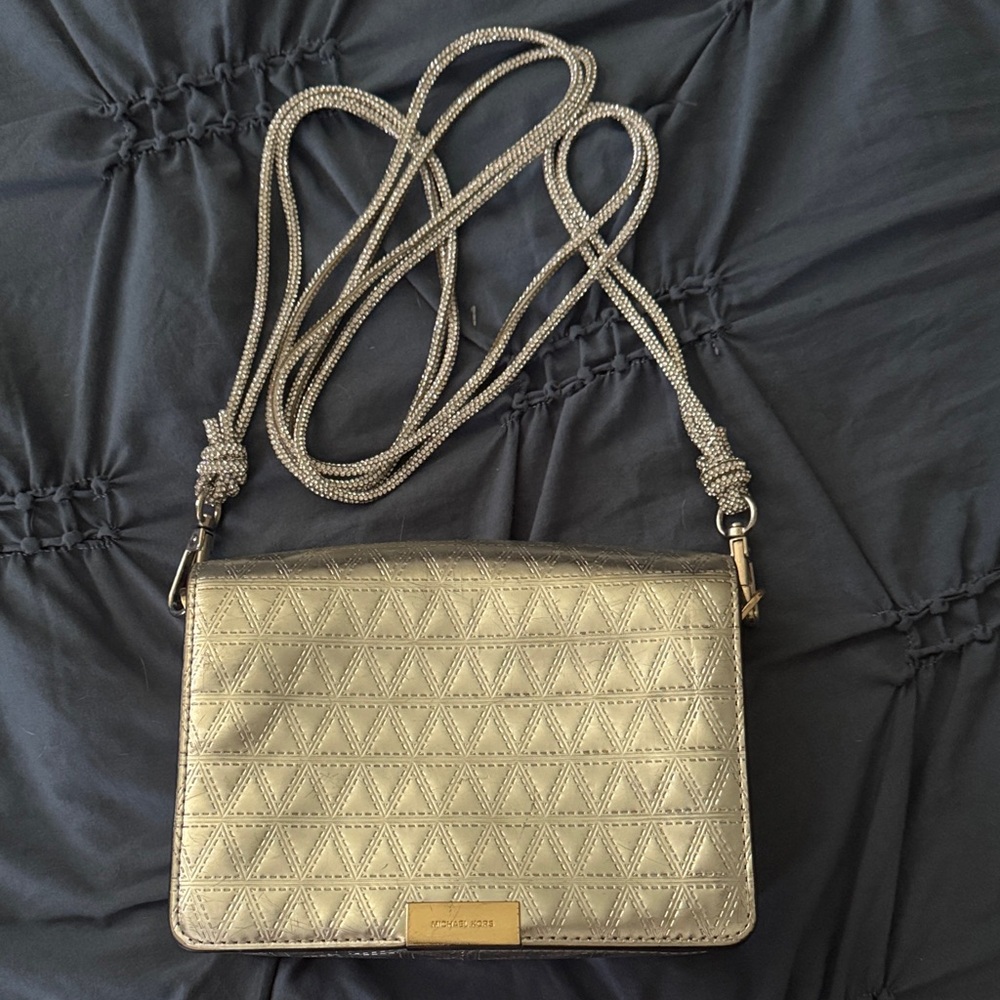 Michael Kors Silver Crossbody Bag